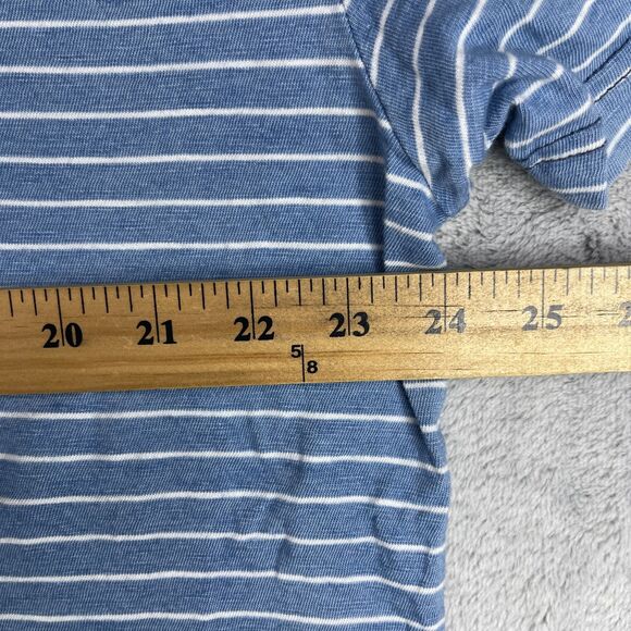 Faherty Polo Shirt Men's 2XL Blue Indigo Dyed Striped Performance Short Sleeve - Picture 7 of 9